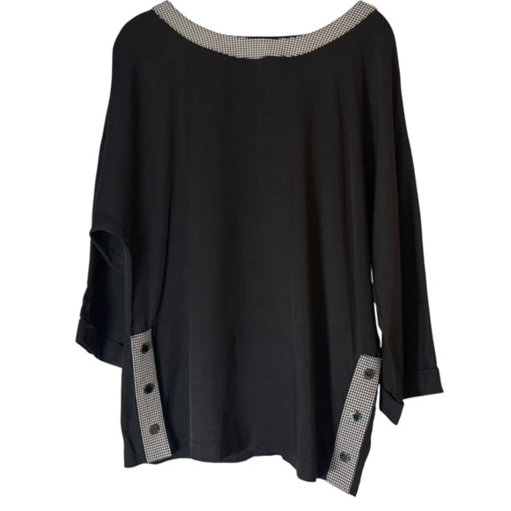 Karl Lagerfeld women's black & white blouse/tunic size M